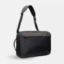 Weatherproof 3-way laptop bag with YKK zippers and durable nylon body.