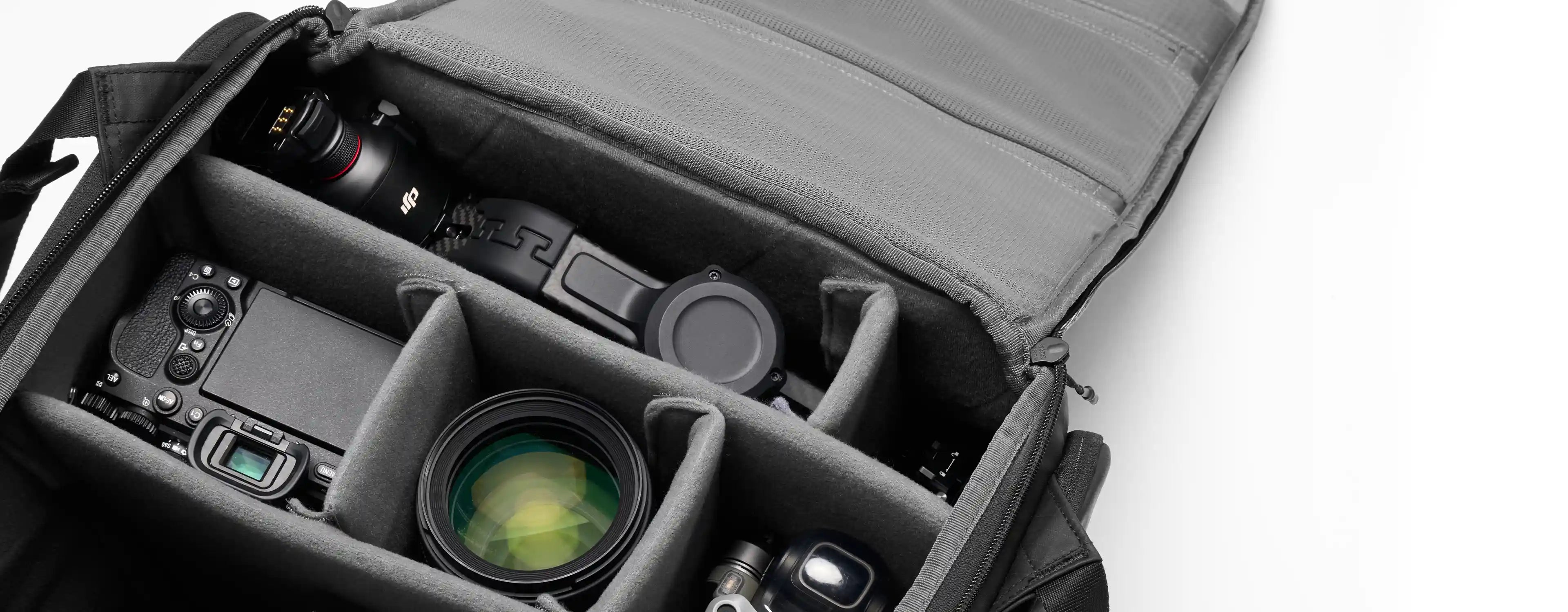 interior packing of a camera bag