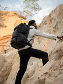 Camera backpack built for rough terrain. Secure, balanced fit during climbing, perfect for mobile shoots and travel days.